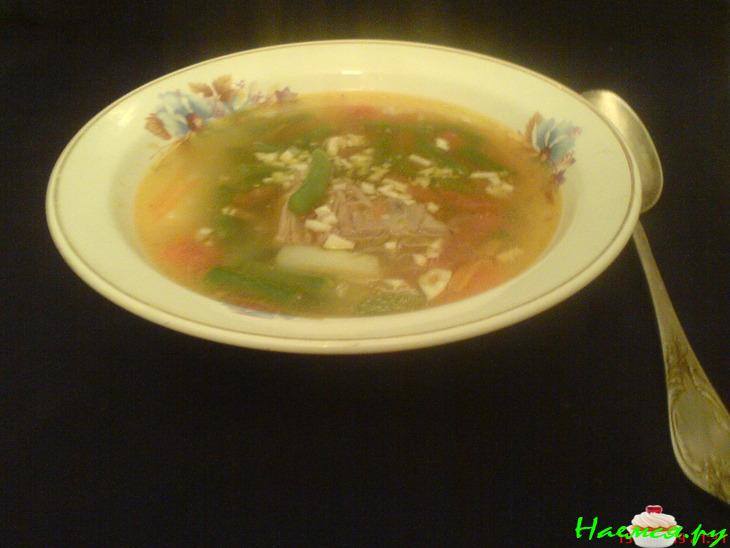 Суп с картофелем и стручковой фасолью Суп с картофелем и стручковой фасолью