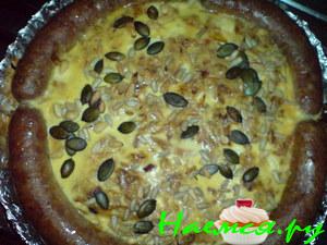 Торт закусочный из охотничьих колбасок