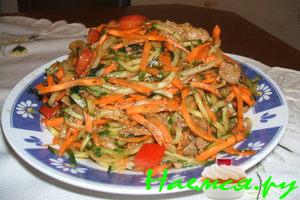 Корейский салат со свининой Корейский салат со свининой