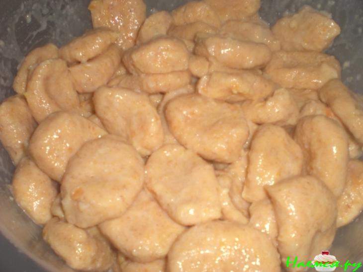 Ленивые вареники из сладкого картофеля