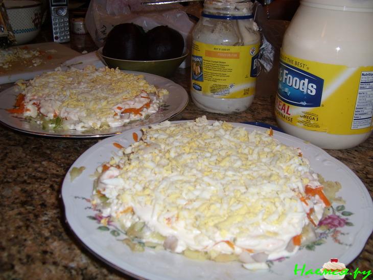 Селедка в шубе с яблочком