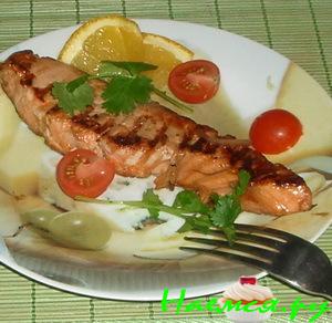 Лосось в соевом соусе