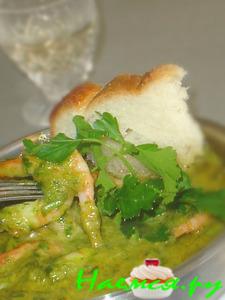 Креветки в зеленом соусе