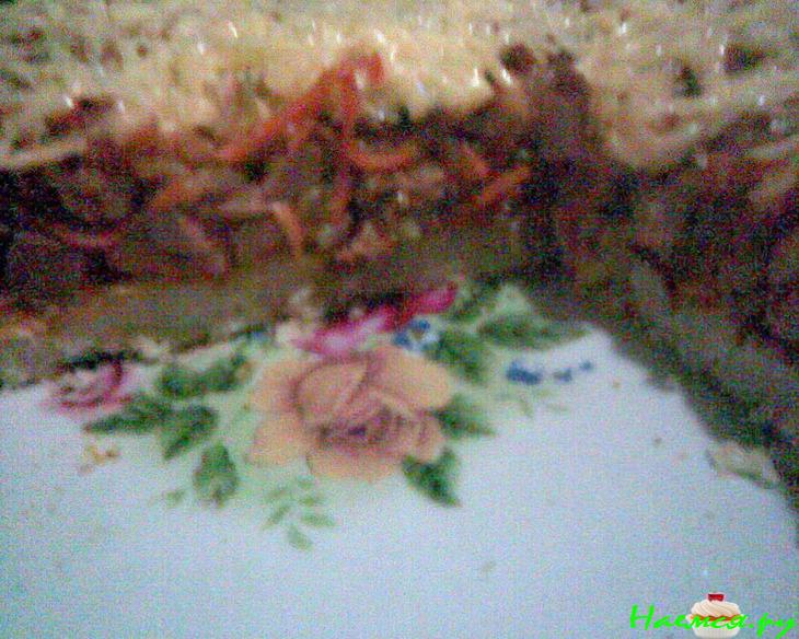 Двухслойный открытый пирог "Ассорти" по мотивам американской пиццы Двухслойный открытый пирог "Ассорти" по мотивам американской пиццы