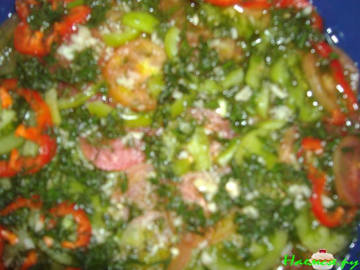 Закуска из зелёных помидоров