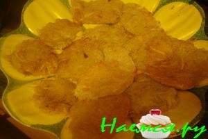 Деруны картофельные с чесноком