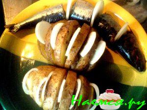 Ностальгически-кризисноекономическая гармошка - картошка + селедка иваси