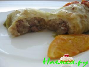 Голубцы c куриной печёночкой на апельсине