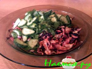 Салат свекольный с молодой капустой Салат свекольный с молодой капустой