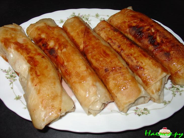 Жаренные бананы в тесте фило