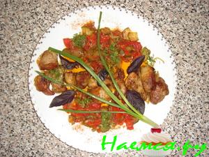 Свинина жареная с соевым соусом