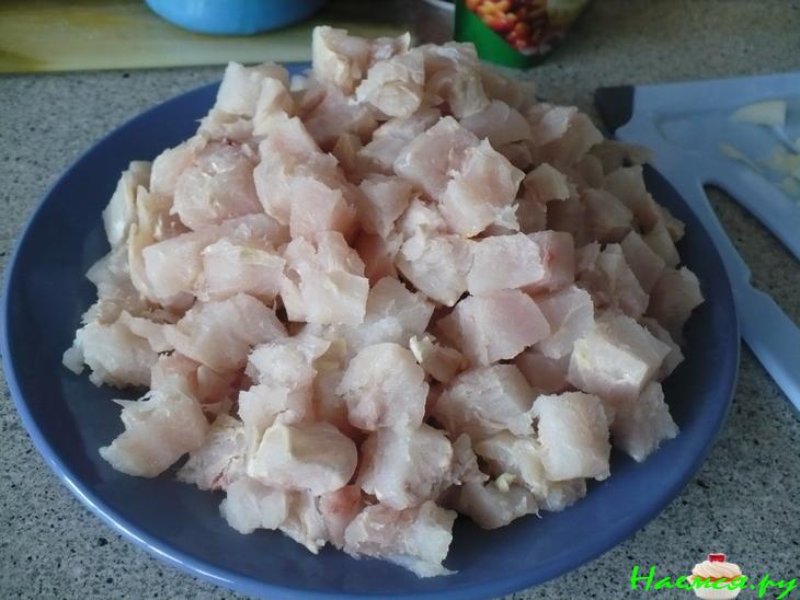 Рыба под майонезом (филе окуня)