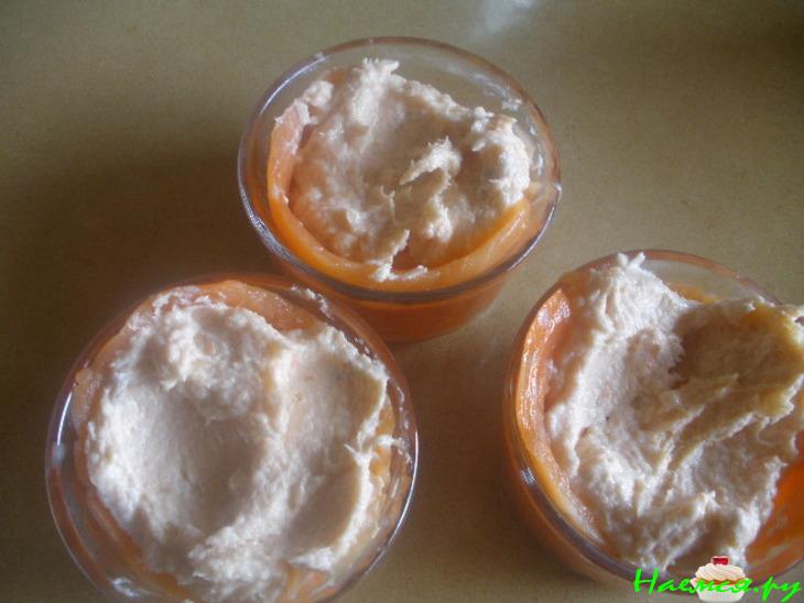 Тимбаль из копченого лосося с креветочно-лососевым муссом