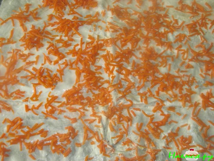 Рулет из армянского лаваша с овощами по-корейски