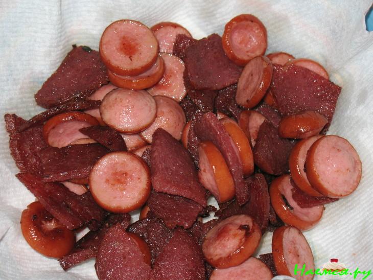 Паста с "колбасными обрезками" (вариант)