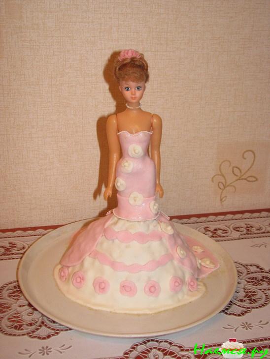 Торт "Барби" (с кремом со сгущенкой)