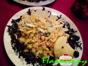 Салат кукурузный "Ежик"