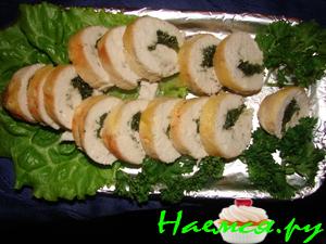 Куриные рулетики с шпинатом