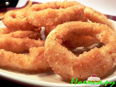 Кольца кальмаров в панировочных сухарях