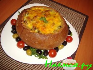 Говядина со шпинатом в хлебе!