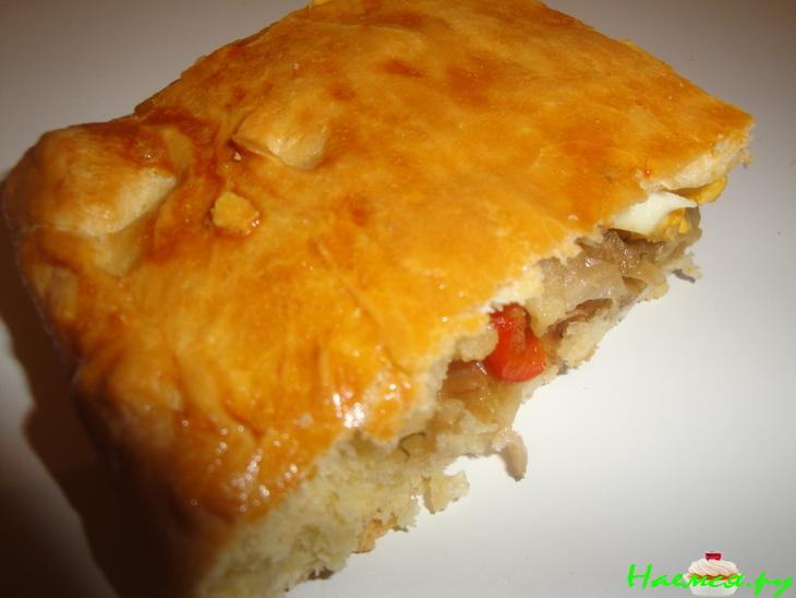 Полуслоёное дрожжевое тесто и пирог из него