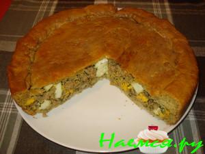 Пирог с мясом (смешанный фарш)