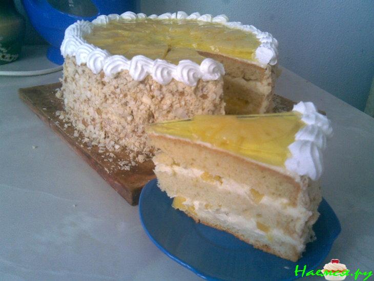 Ананасовый торт с миндалем Ананасовый торт с миндалем