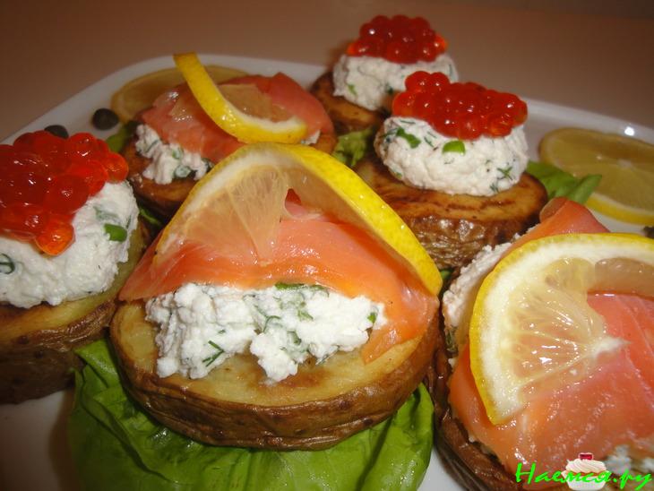 Закуска с лососем или икрой Закуска с лососем или икрой