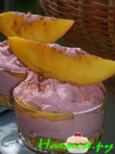 Фруктово-творожный десерт с молочным ликёром