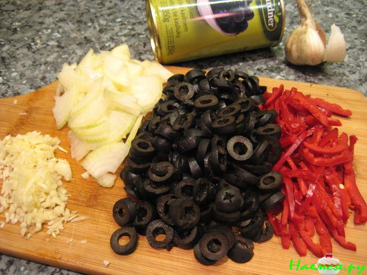 Постный оливковый соус (к пасте)