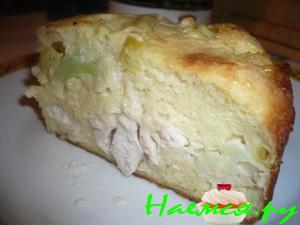 Куриная грудка с овощами и сыром в тесте