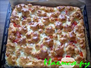 Пирог рыбный с паприкой, помидорами и моцареллой Пирог рыбный с паприкой, помидорами и моцареллой