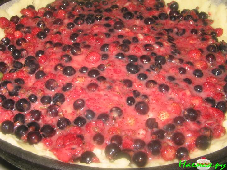 Пирог ягодный с шапкой из белков