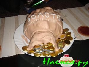 Торт 'Мешок с деньгами'