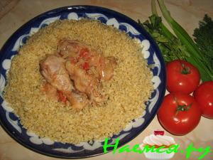 Бургул с курицей и овощами