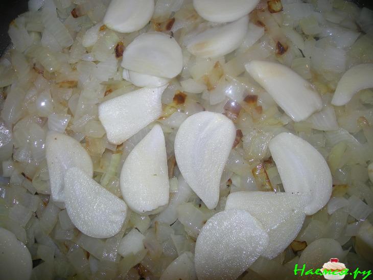 Мусака с фаршем и сыром Мусака с фаршем и сыром