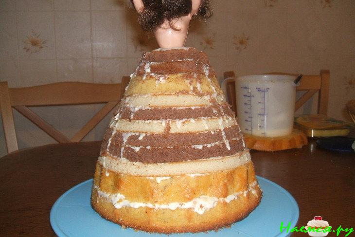 Торт "Барби" (три бисквита)