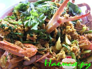 Краб с желтым карри