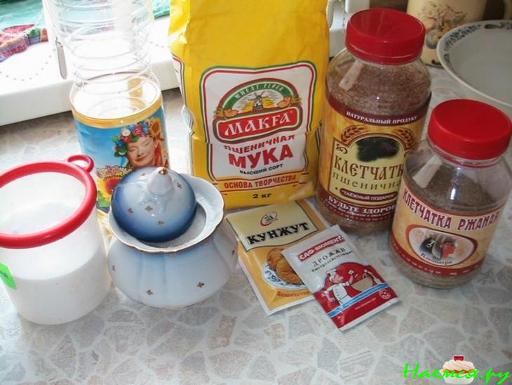 Калач домашний с ржано-пшеничной клетчаткой и кунжутом