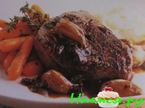 Филе "Миньен" с винно-сливовым соусом