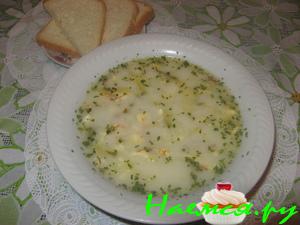 Сырный суп с сырной лапшой