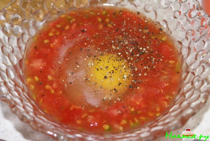 Помидоры фаршированные яйцами и беконом