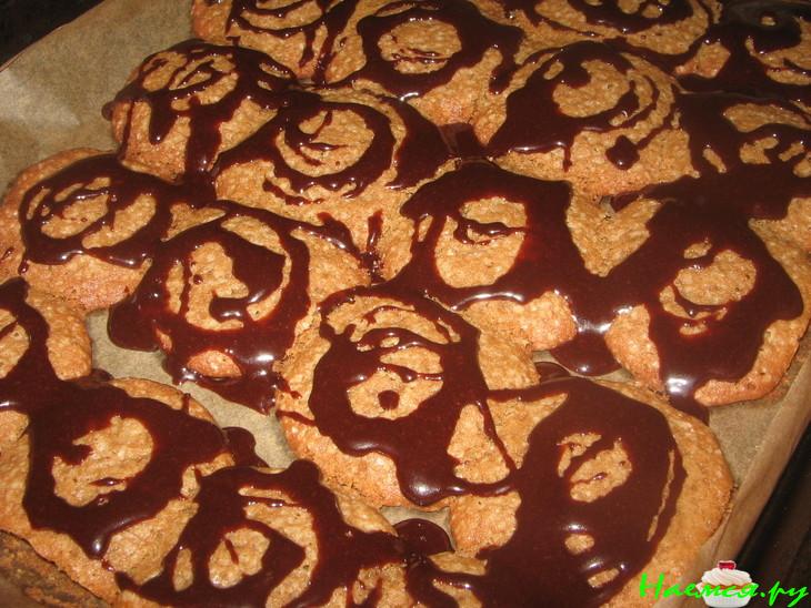 Печенье кофейное в шоколадной глазури Печенье кофейное в шоколадной глазури