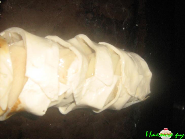 Слоеный рыбный пирог с картофелем