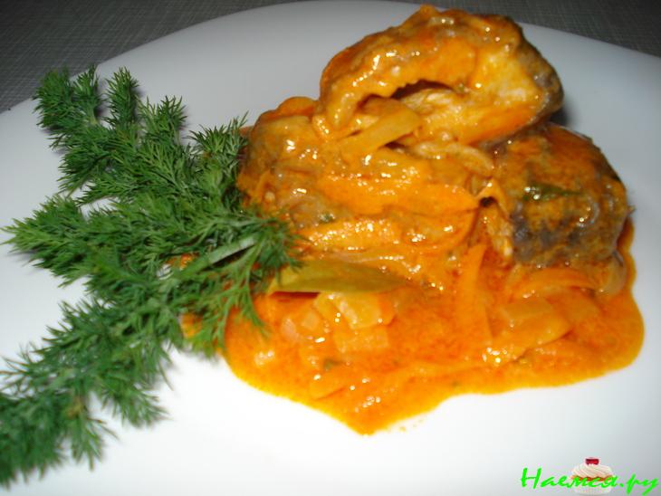 Рыба в томате с майонезом