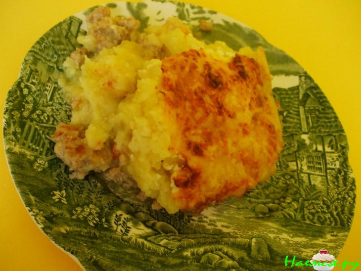 Простая запеканка (картофель и свиной фарш)