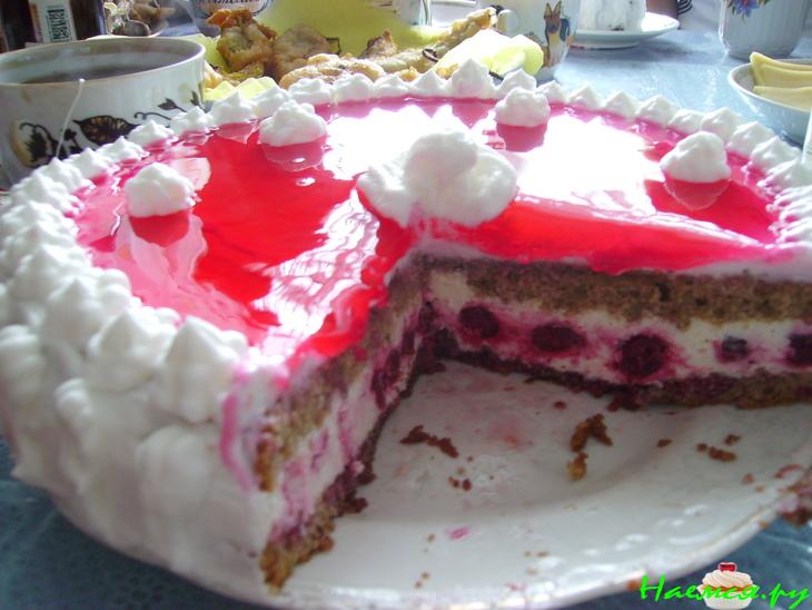 Творожно-вишневый торт "Очарование"
