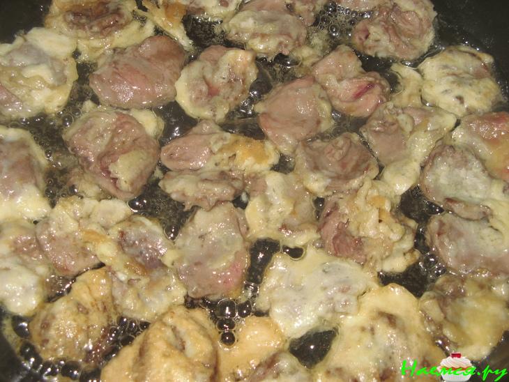 Куриные сердечки в кляре