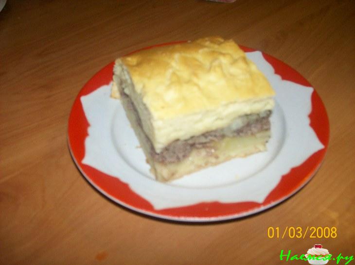 Пироги из бездрожжевого сдобного теста (с мясом и с яблоками)