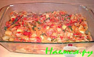 Рыба с овощами и мёдом